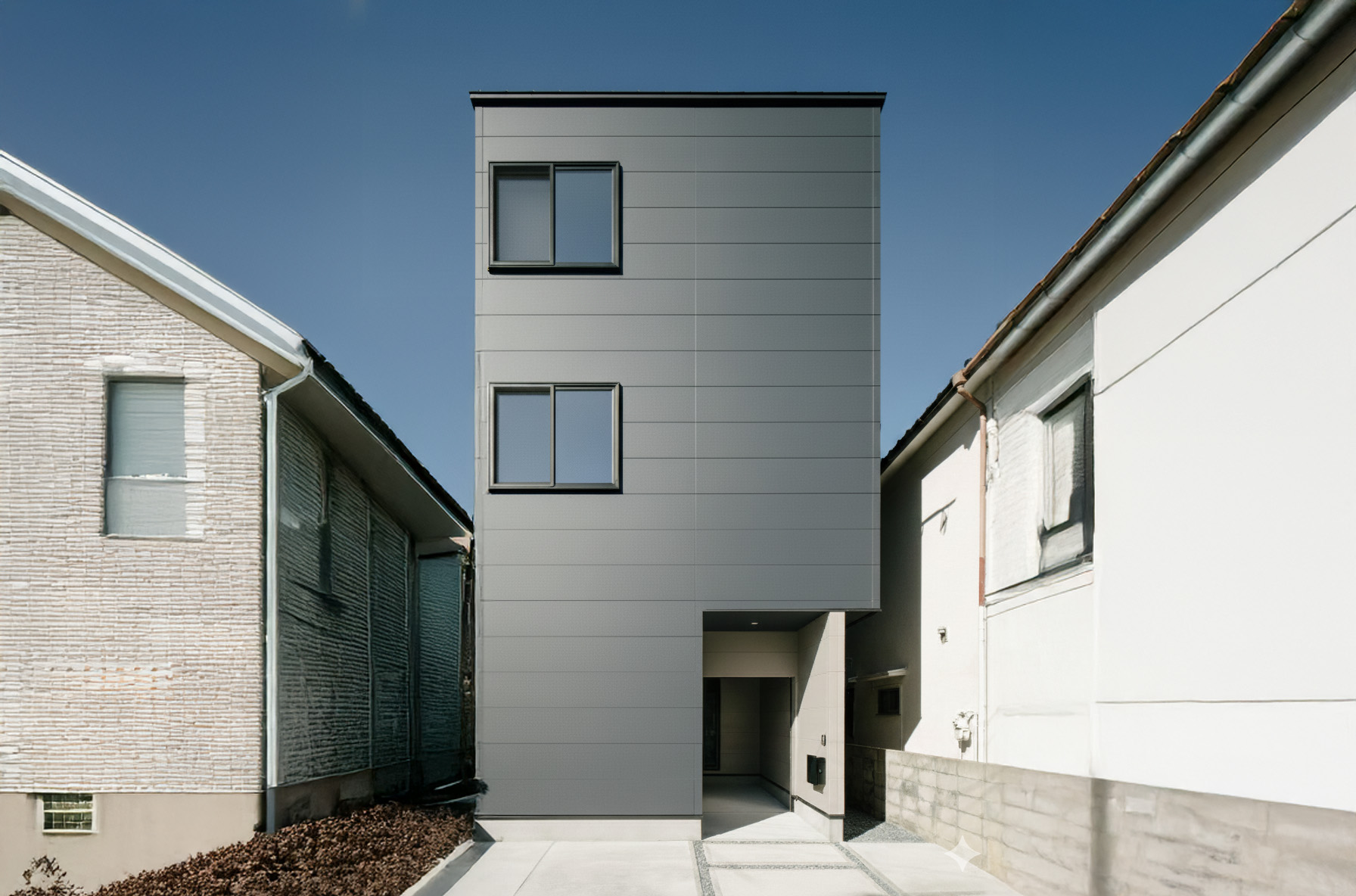 白と木目が調和する、上質シンプルな住まい